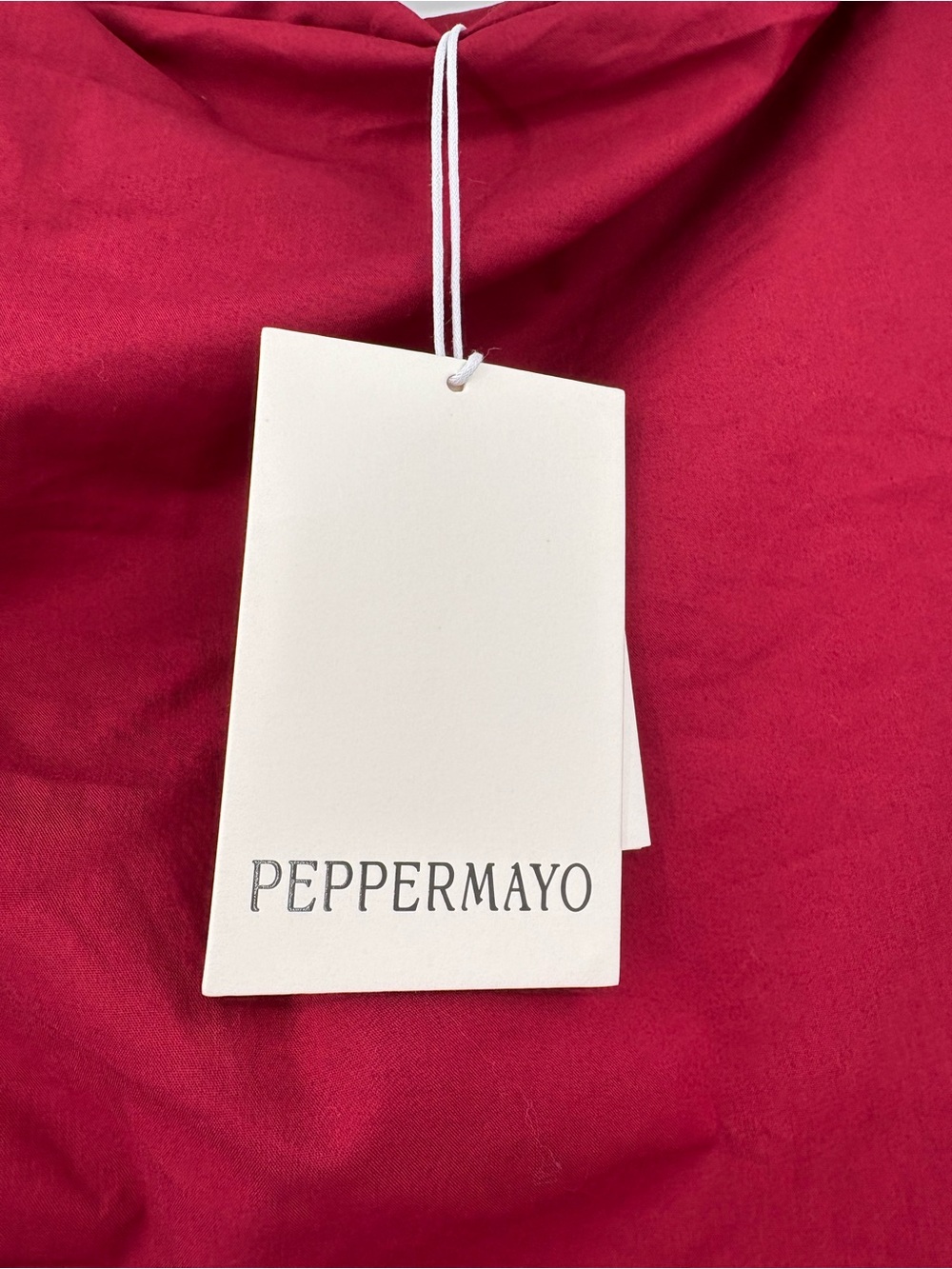 Peppermayo Carmel Mini Dress Merlot Red Strapless Ruched Drop Waist NWT US 12 - Picture 8 of 14
